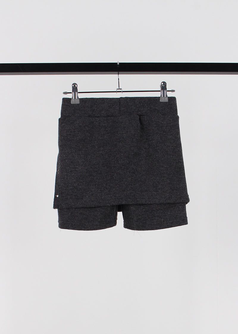 KNIT EYELET SKIRT SHORTS