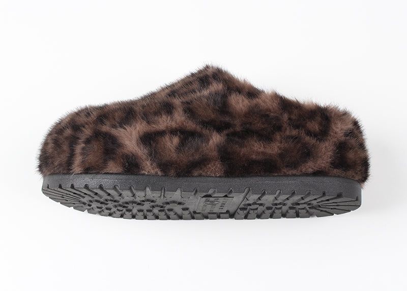 LEOPARD FUR SLIPPERS