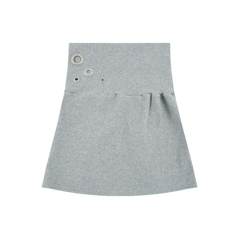 Eyelet 2 - Way Wrap Skirt - Gray