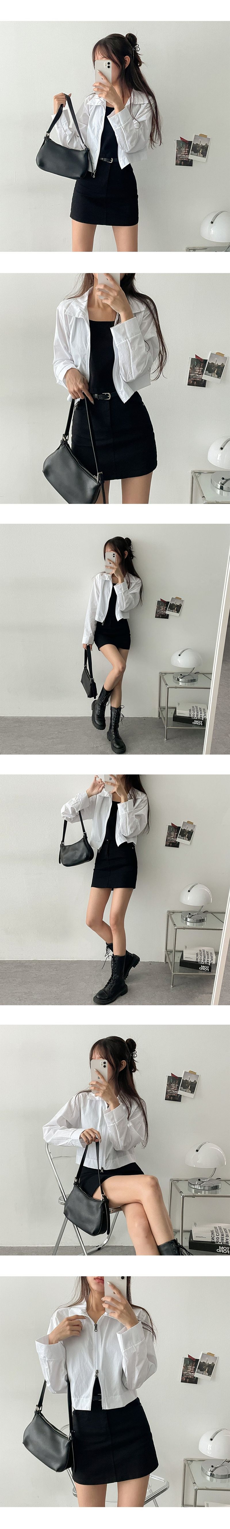 TIA two-way zip-up collar jacket