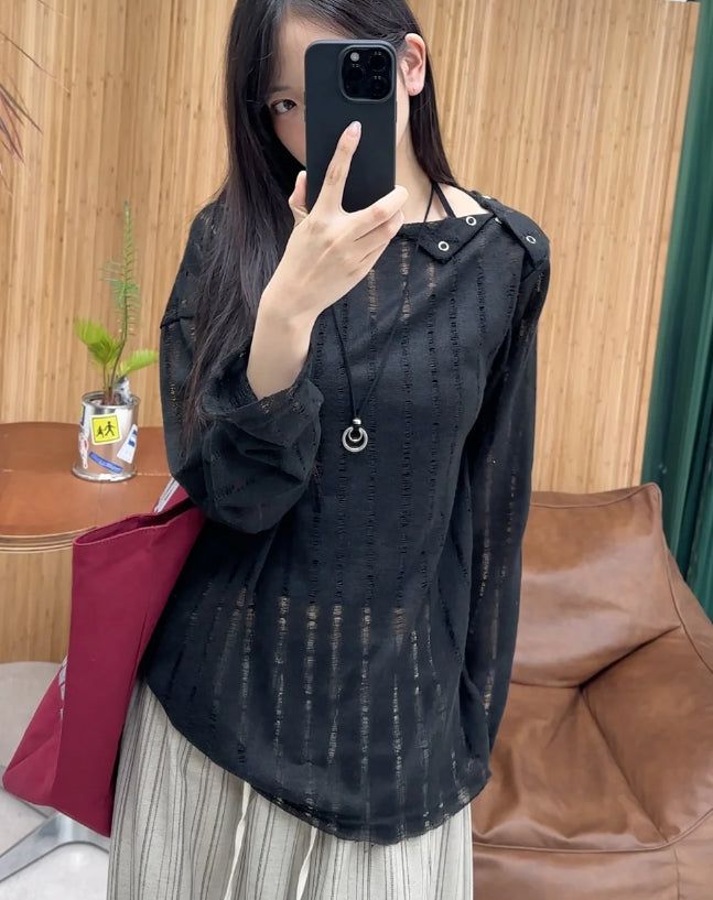 Tene Vintage Shoulder Button T-shirt