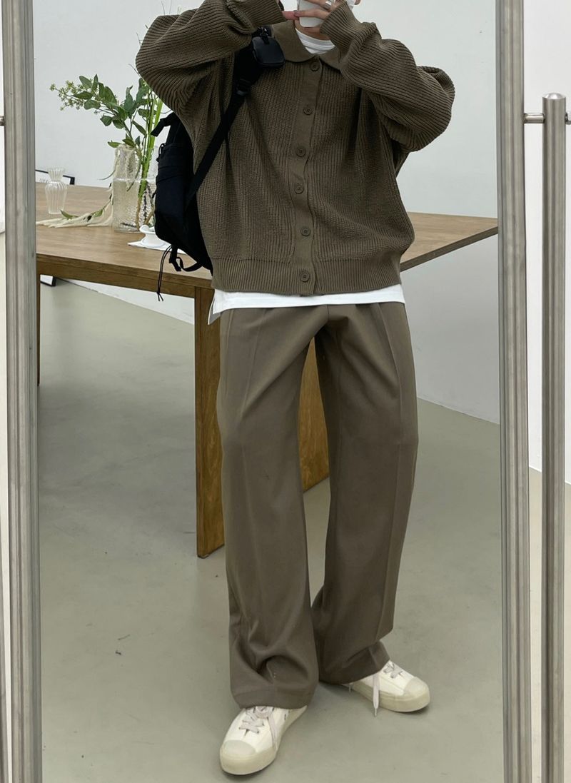 ABLE TWO TUCK WIDE SLACKS(5COLOR)