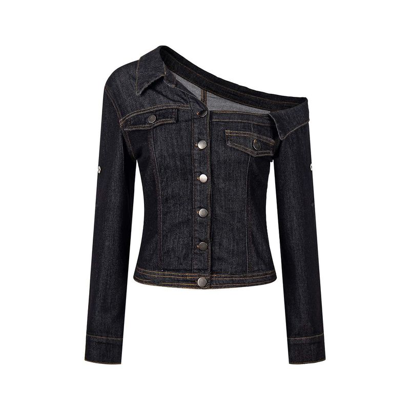 Elodie Asymmetric Denim Jacket