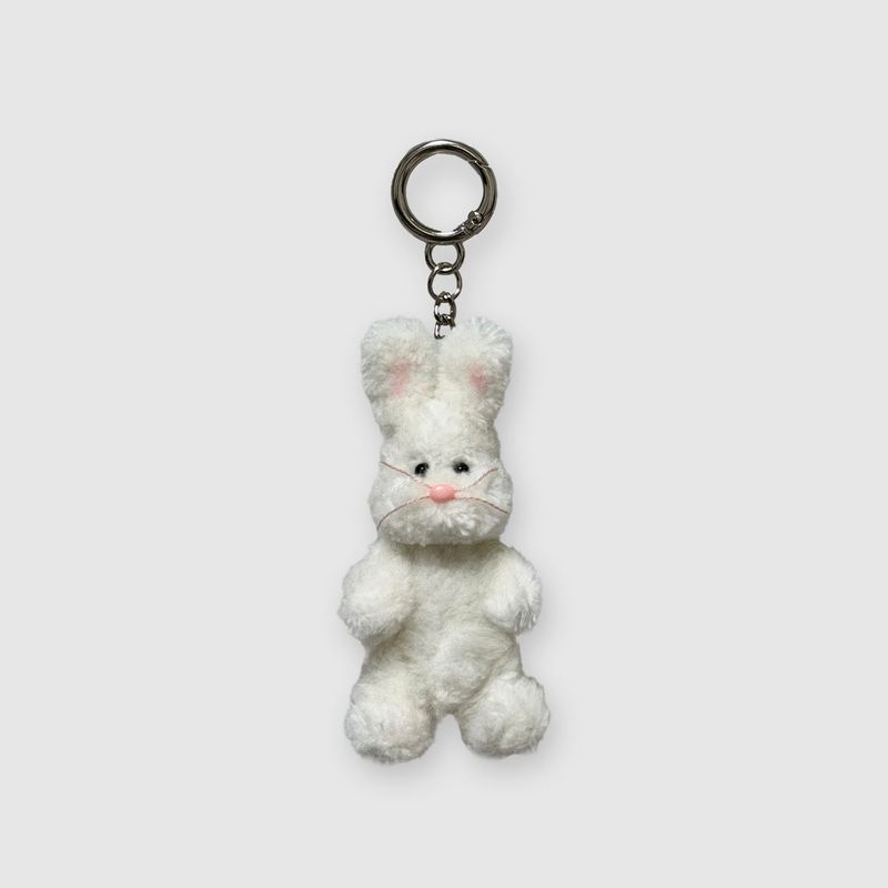 Papimyong（パピミョン）の「[made] ホワイトラビットキーホルダー Mサイズ（トイ/キーホルダー）」