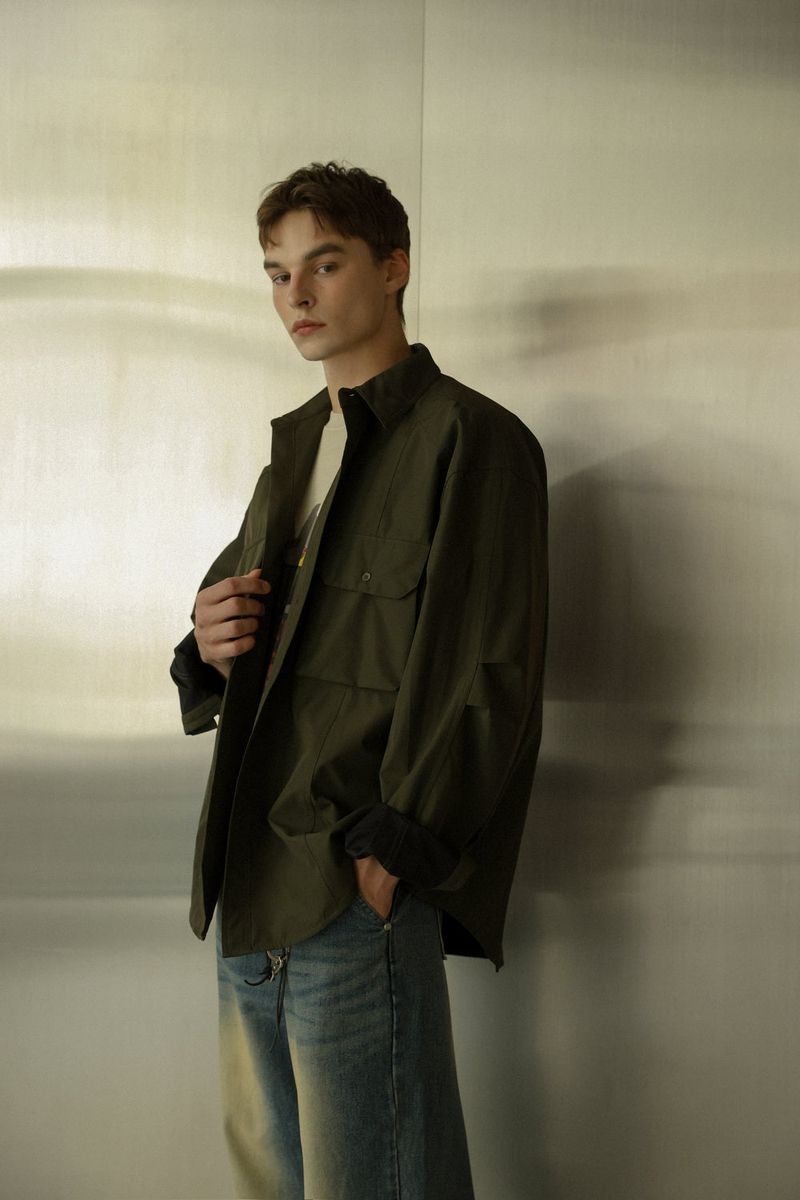 Nylon Max Oversized Pocket Shirt
