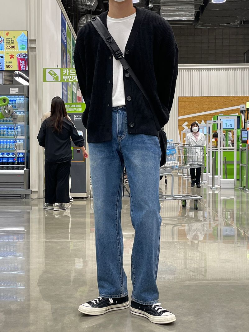 LMN Bow Semi-Wide Denim Pants (4 colors)