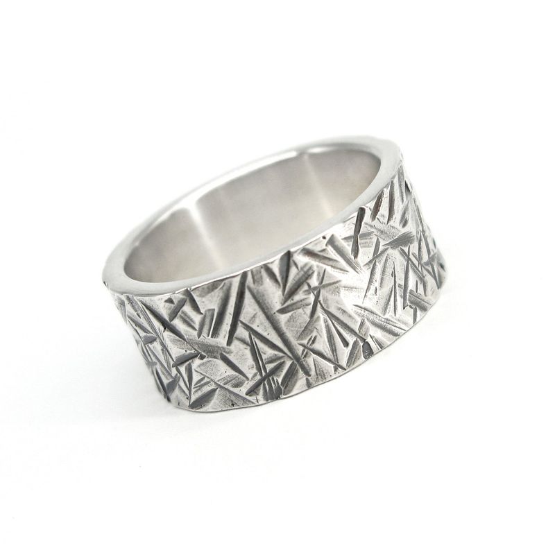 Rough9 silver ring