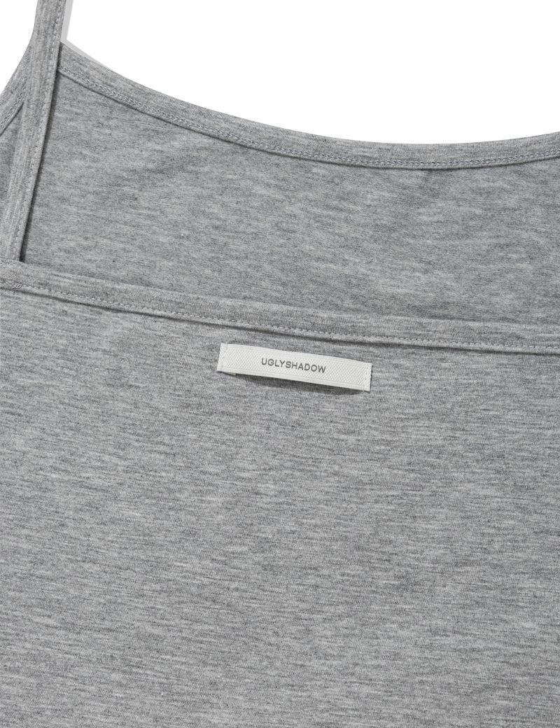 RIBBON SLEEVELESS(GREY)