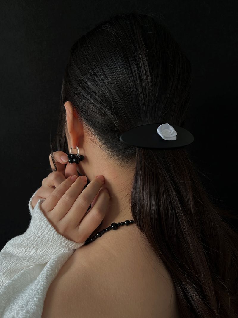 Rose Hair Pin L BK