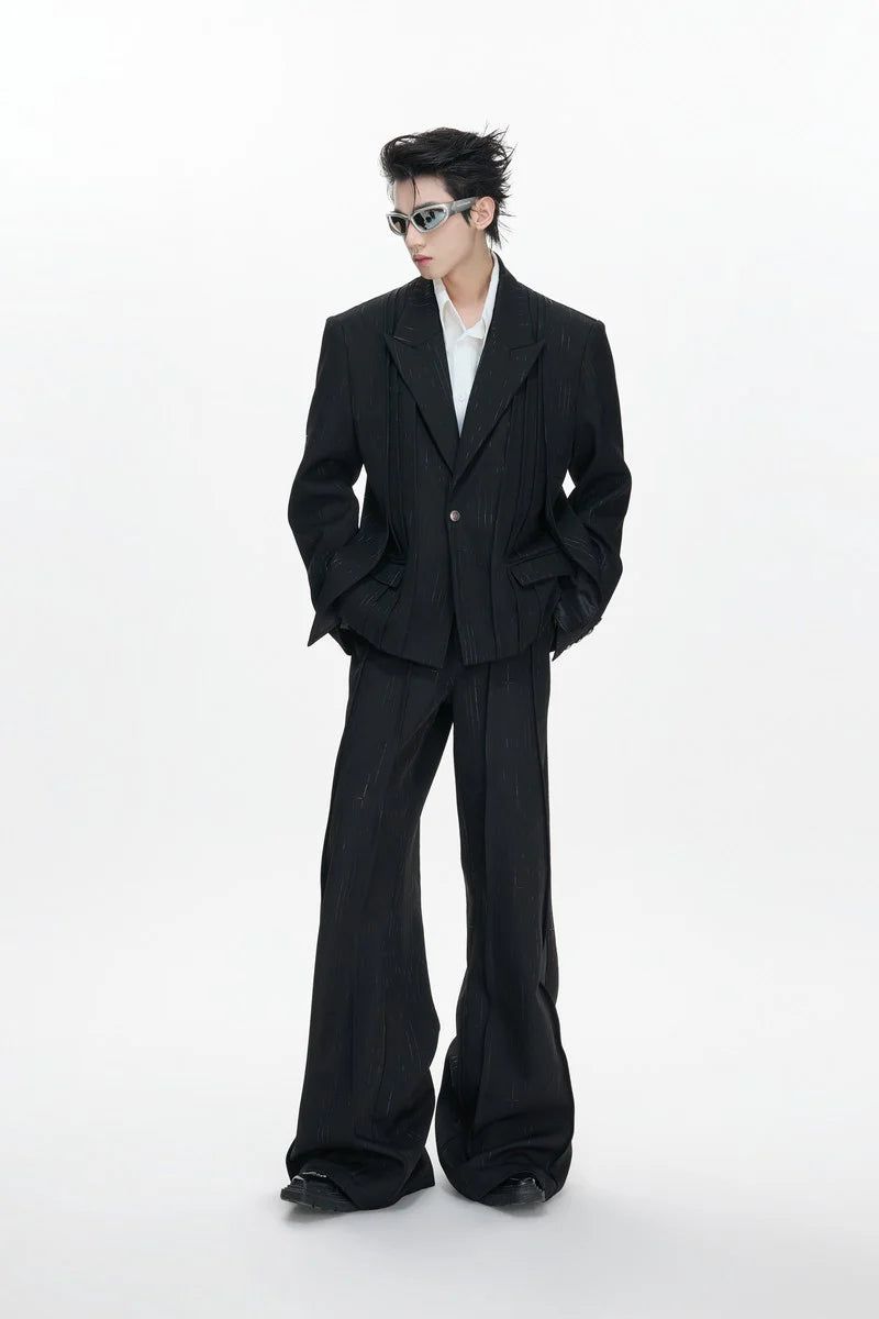 Pleated Double Suit Trousers