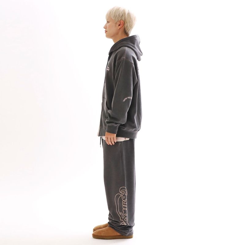 ハートフェルト P/G スウェットパンツ_ブラウン