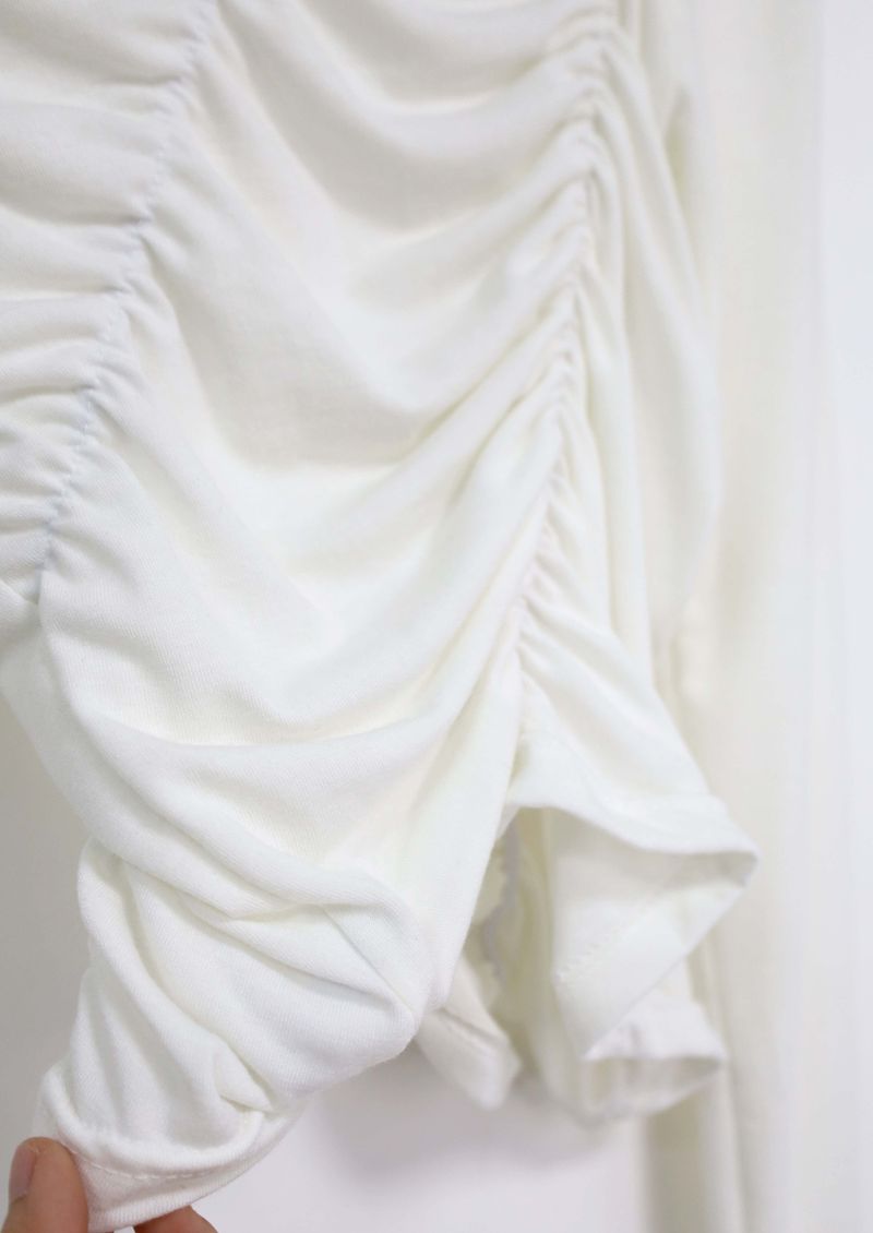 Shirred Asymmetrical T-Shirt