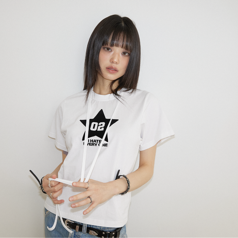  RIBBON ROCK T-SHIRT WHT