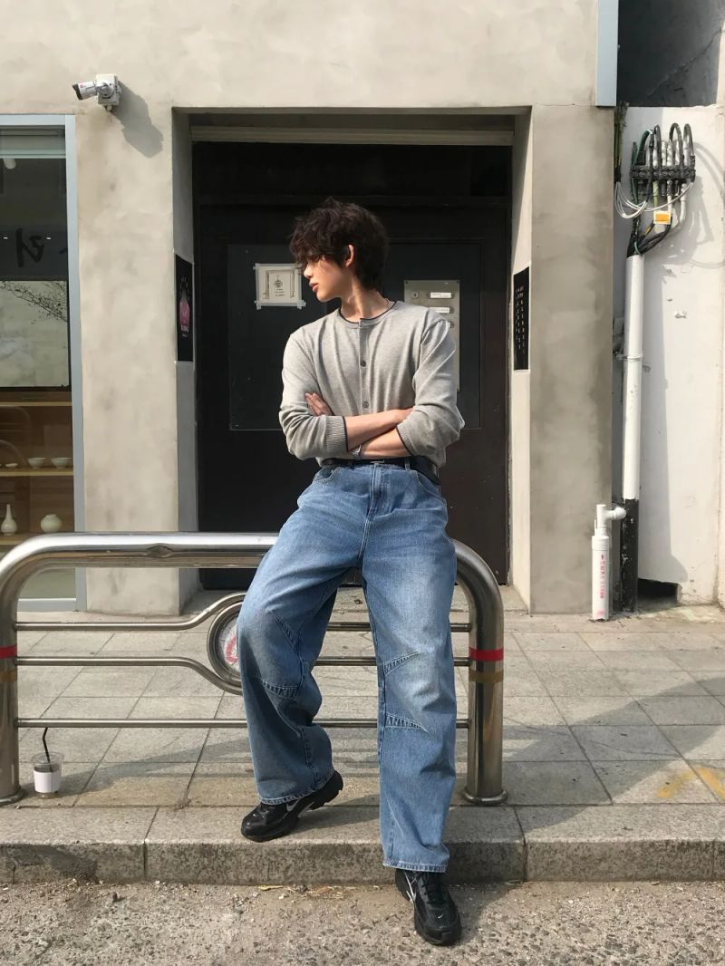 [1+1] LMN All Day Paneled Wide Denim Pants (7 colors)