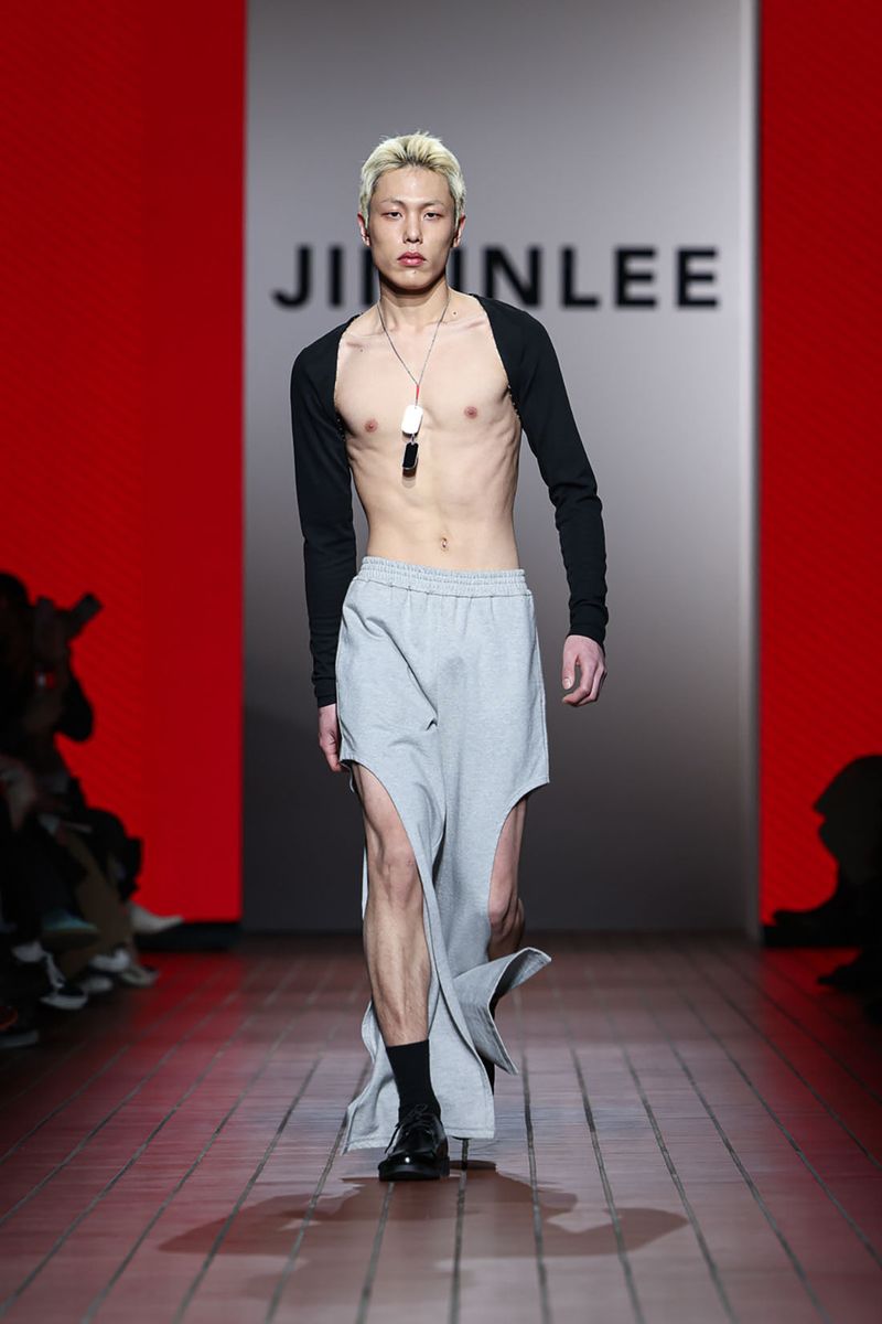 [MADE] BOTH SIDE CUT-OUT JERSEY PANTS GREY