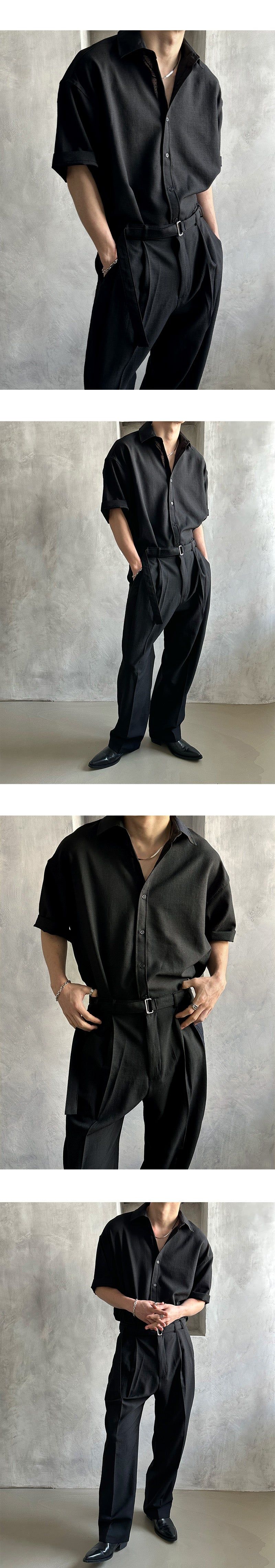 [SET UP가능] Minimal half shirts(3color)