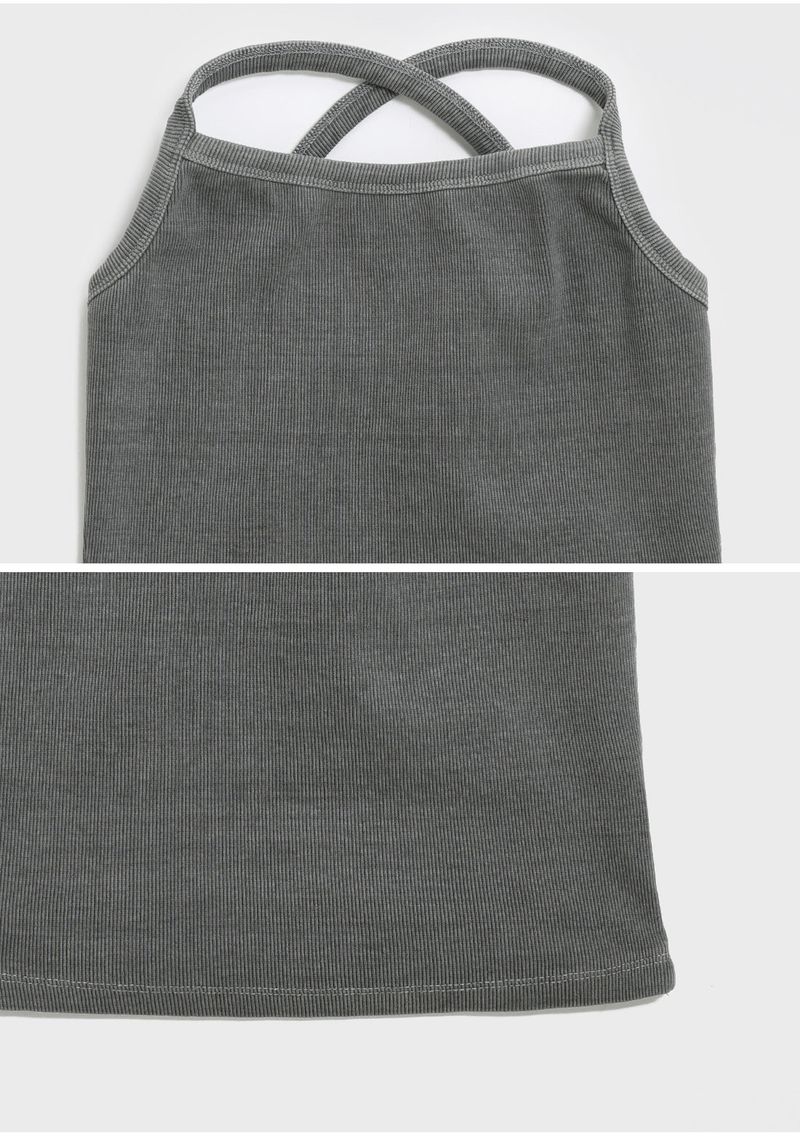 [MADE] T-cell SET - Washed Ribbed Tank Top