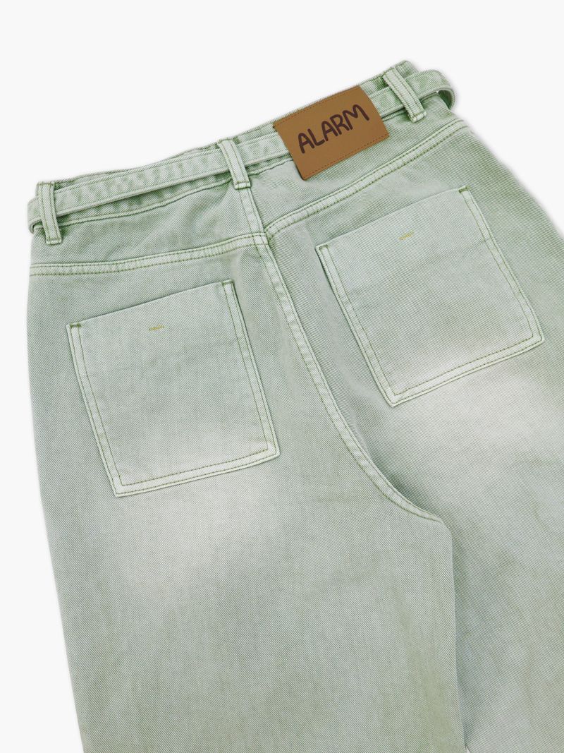 ALARM ONE TUCK BELTED DYEING PANTS MINT_WOMAN