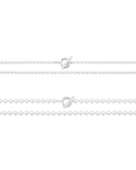 Pearl Toggle Necklace-BLACK