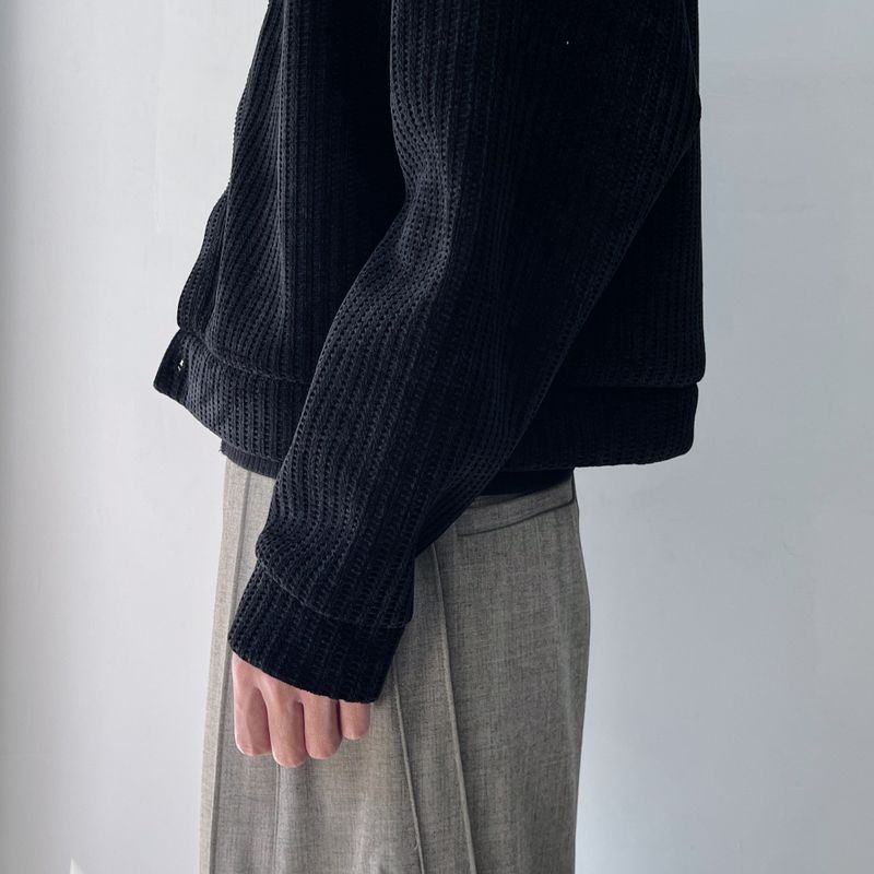 Vintage Ribbed Crewneck Knit Sweater
