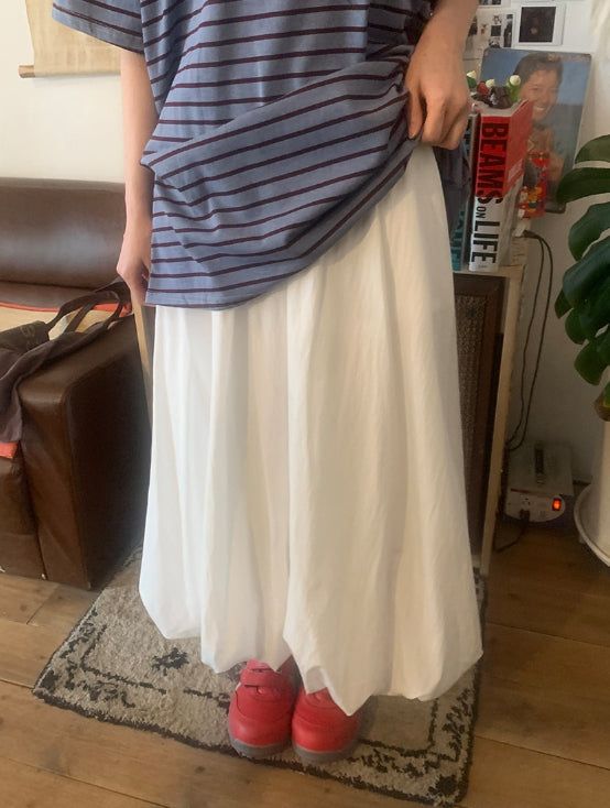 BAON（バオン）の「Napa balloon banding long skirt（Skirts）」