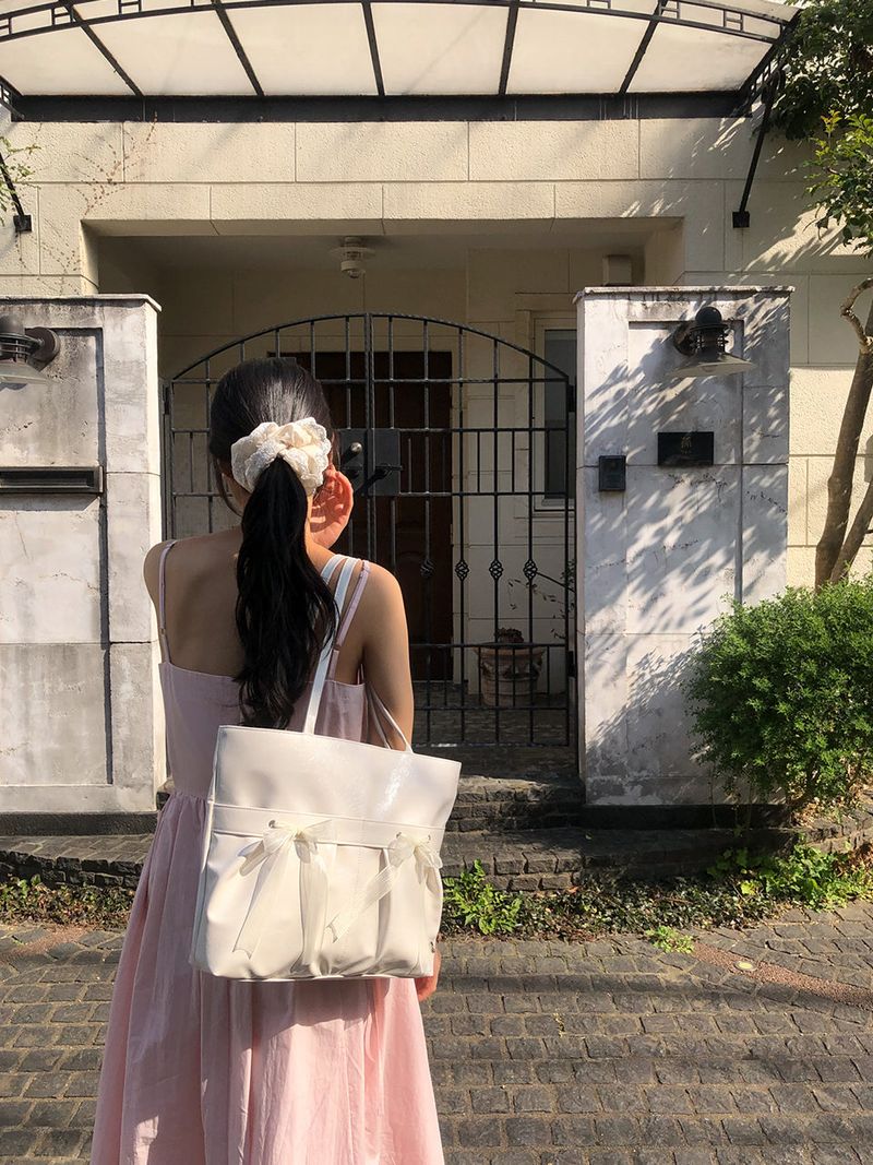 Easy ribbon bag_ivory