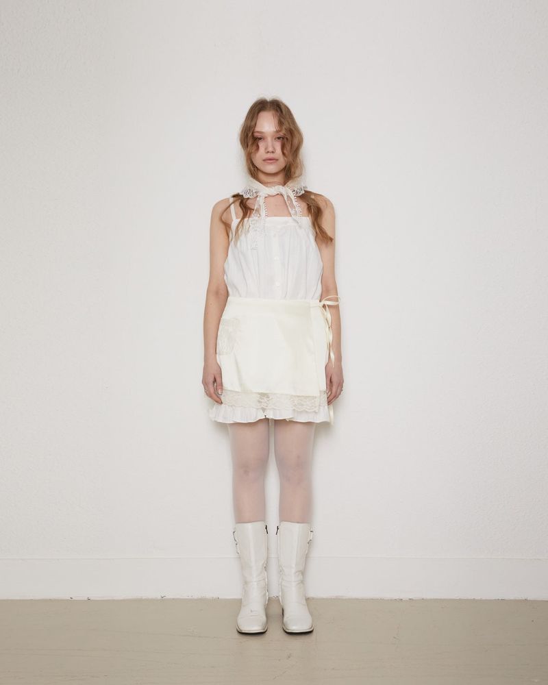 Satin strap sk / cream