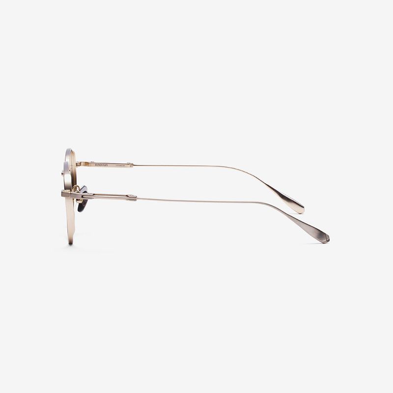 Knouun Round titanium glasses CODE. 102. B Sizzy Gold