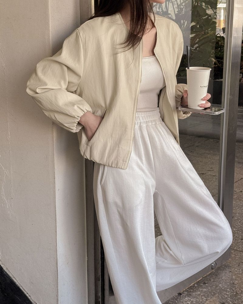 MAYBINS(メイビンス)の「Sando no collar leather jumper(Jackets/Outerwear)」