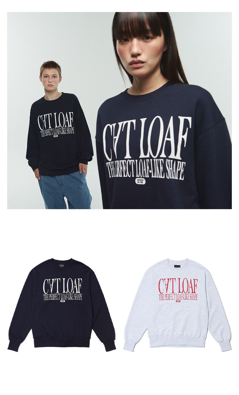 CAT LOAF SWEATSHIRT - NAVY