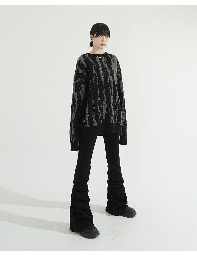 Wrinkle Slim Spandex Boots-cut Pants