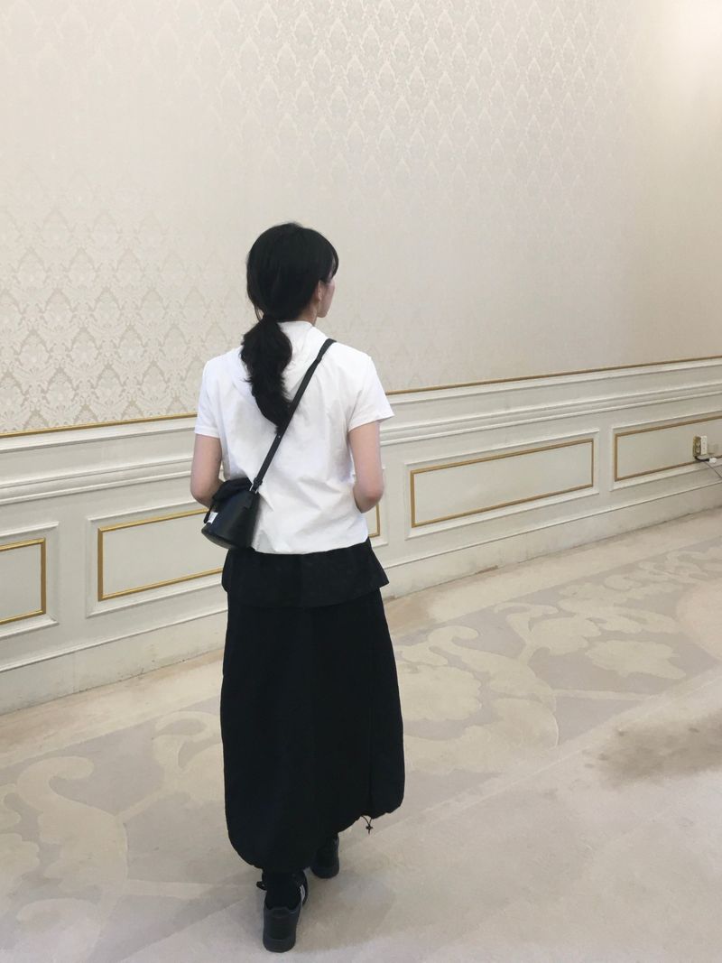 Dot Layering Balloon Skirt (2c)  