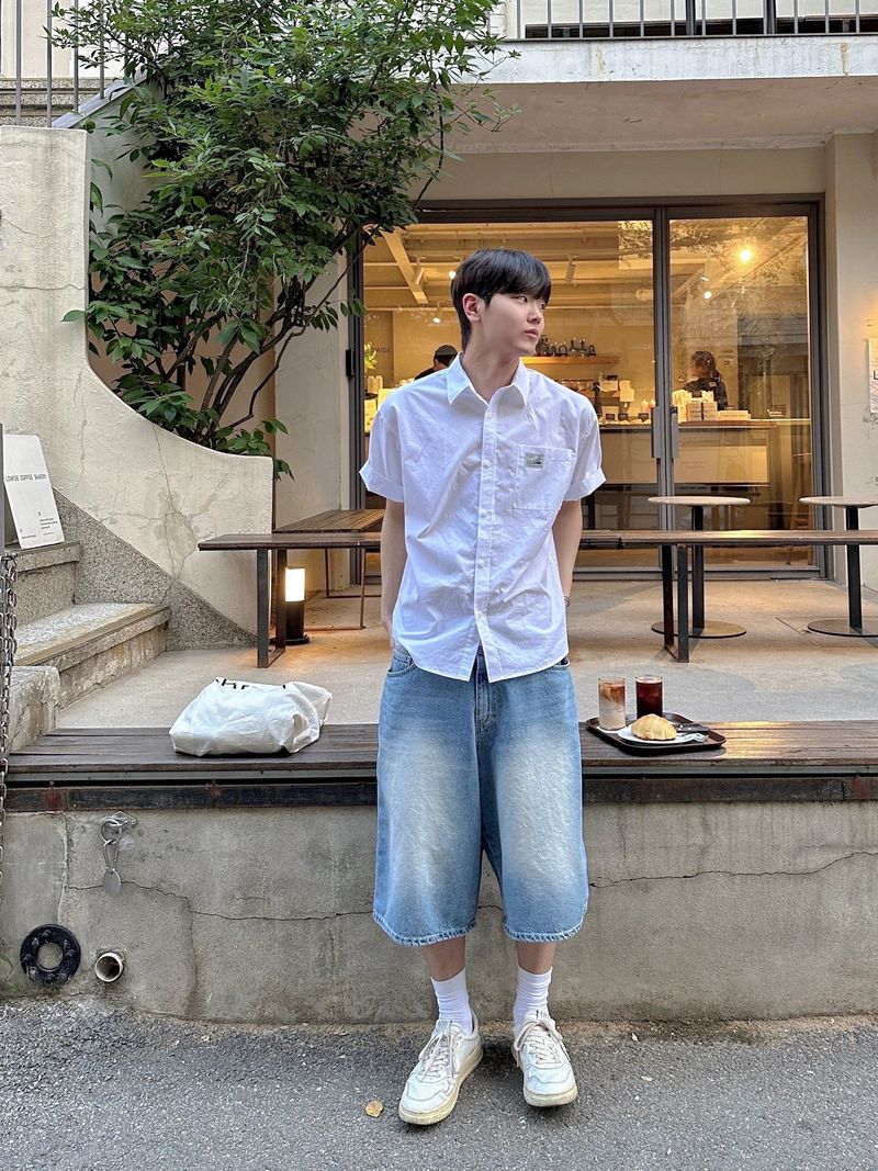 Send washing over bermuda pants
