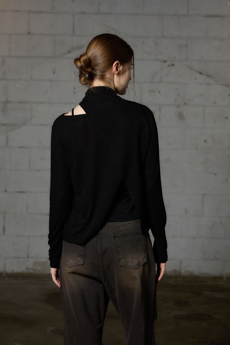 ARE WOOL LONG SLEEVE SET / BLACK