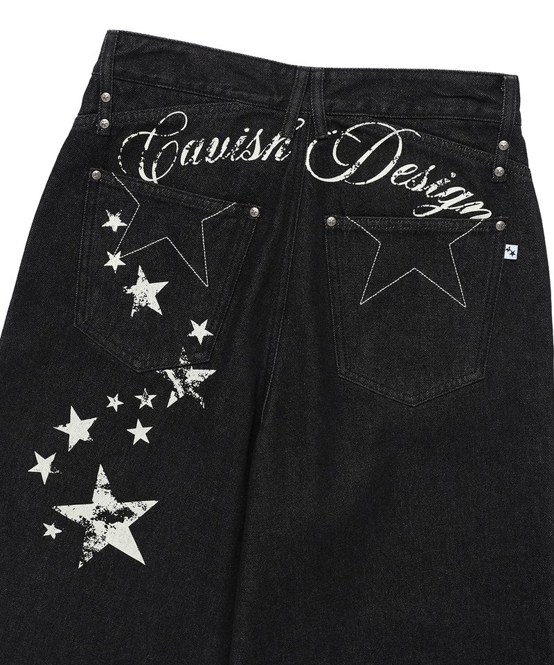 W MILKY WAY DENIM PANTS BLACK(CV2FFFD111A)