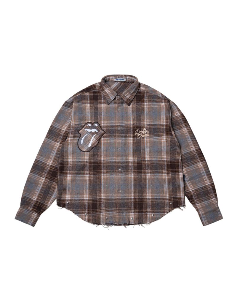 DirtyCoins（ダーティーコインズ）の「DC x The Rolling Stones Western Rivet Flannel Brown（Tops）」