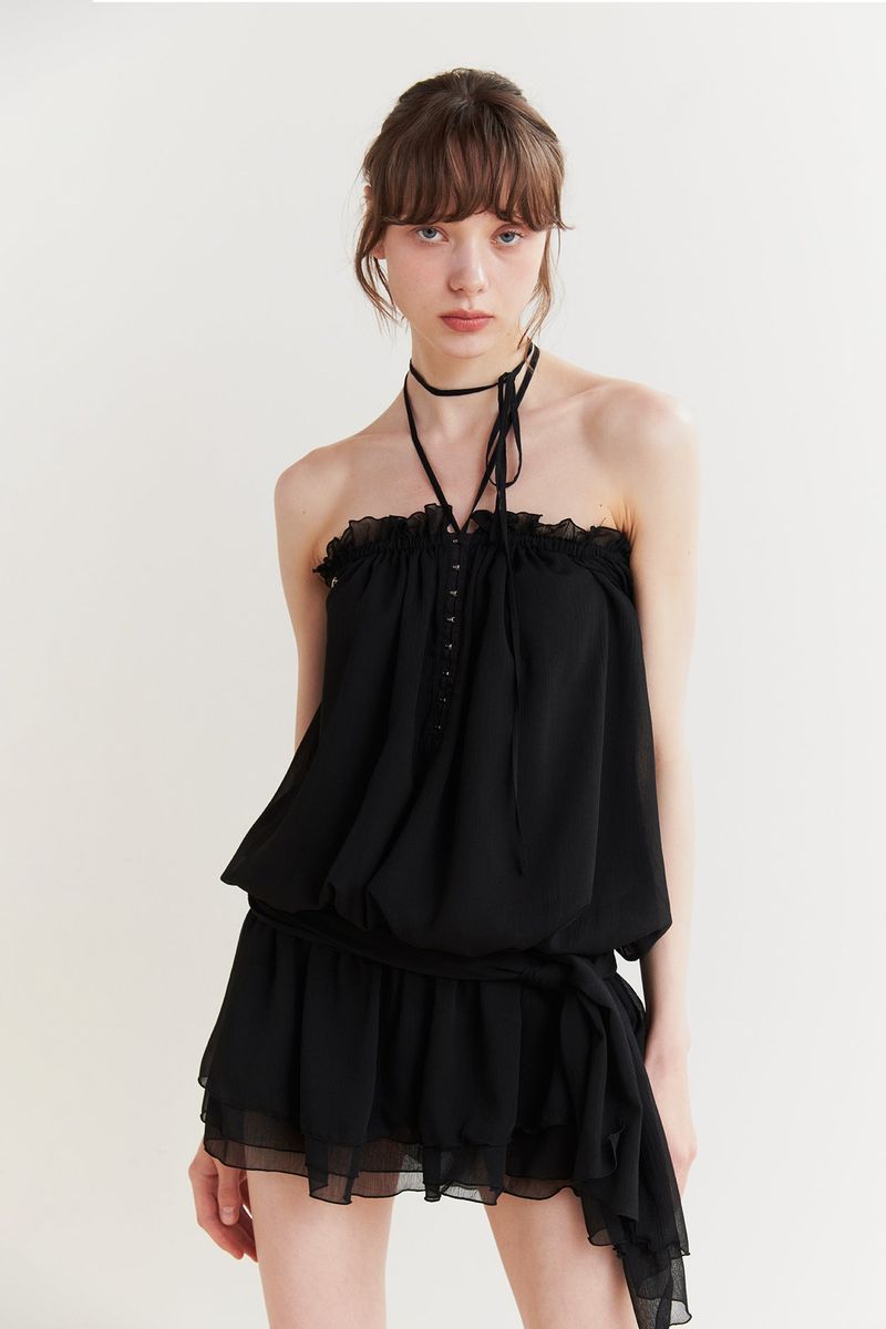 ANGEL HOOK DRESS black