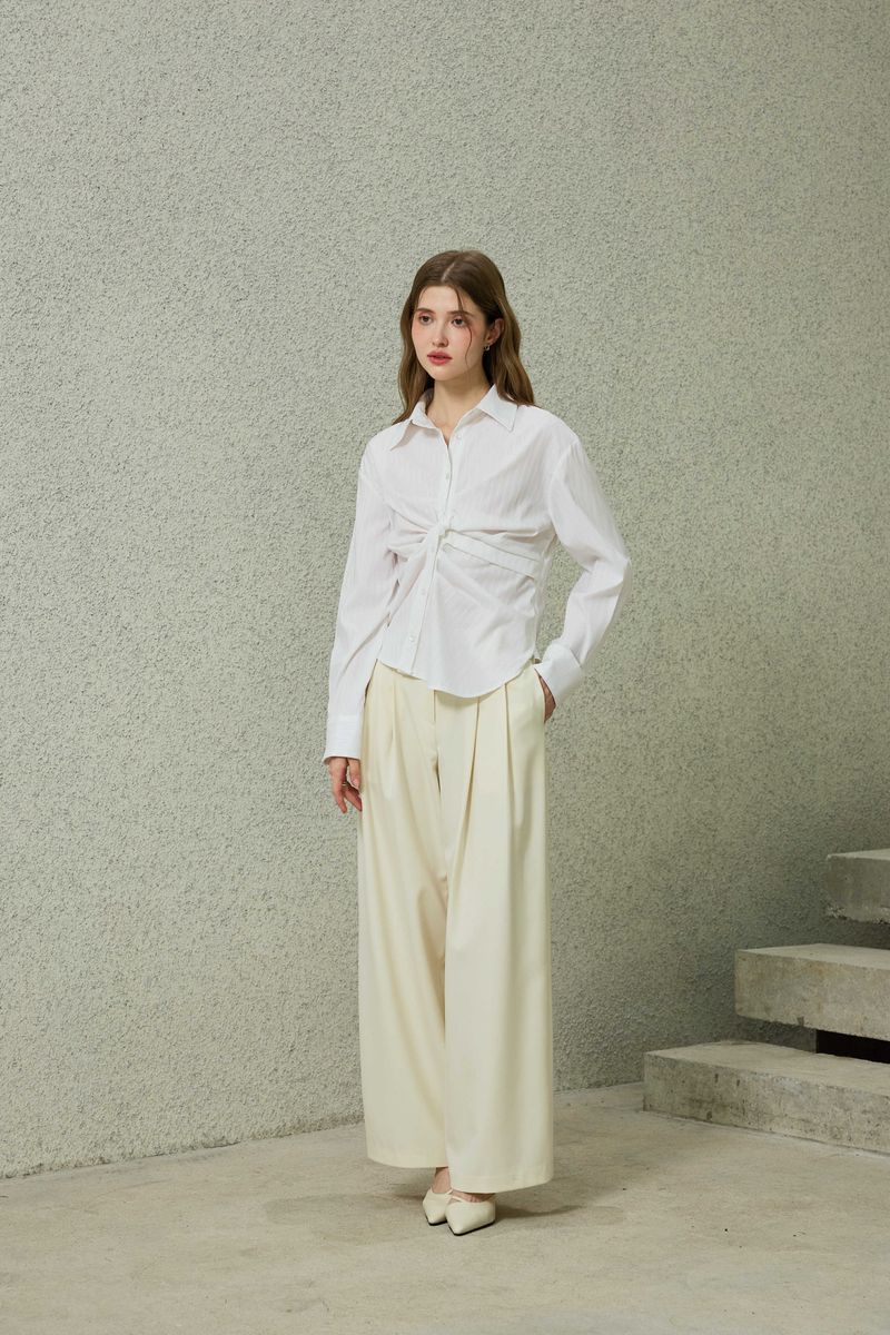 TOMO WIDE SLACKS / IVORY