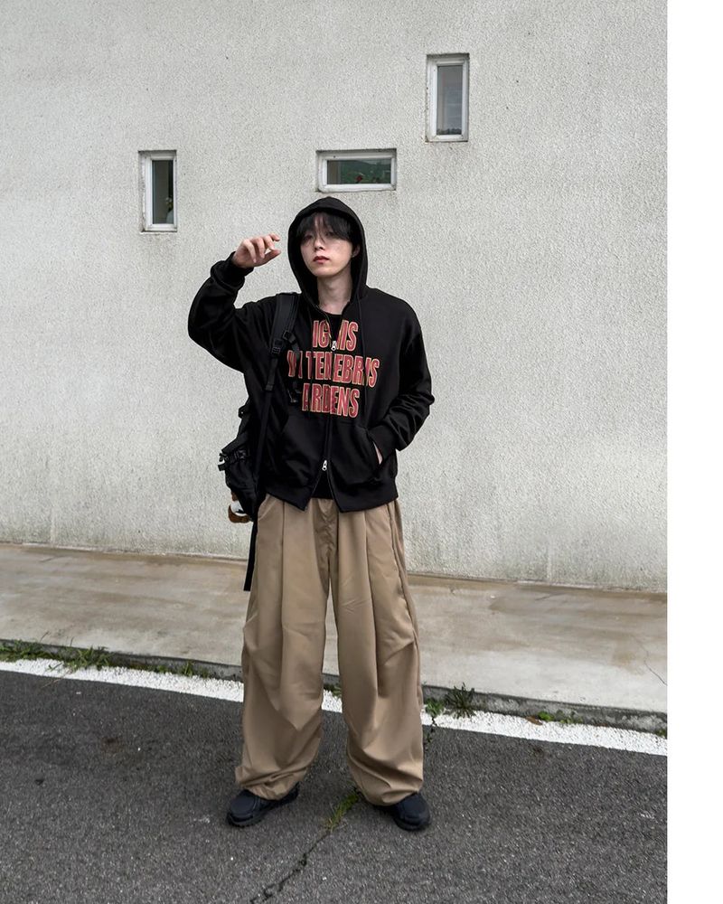 Luve Cotton Curved Wide Pants