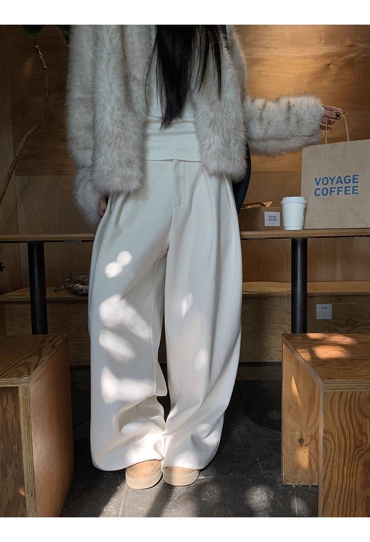 Snow Fox No Collar Fur Jacket