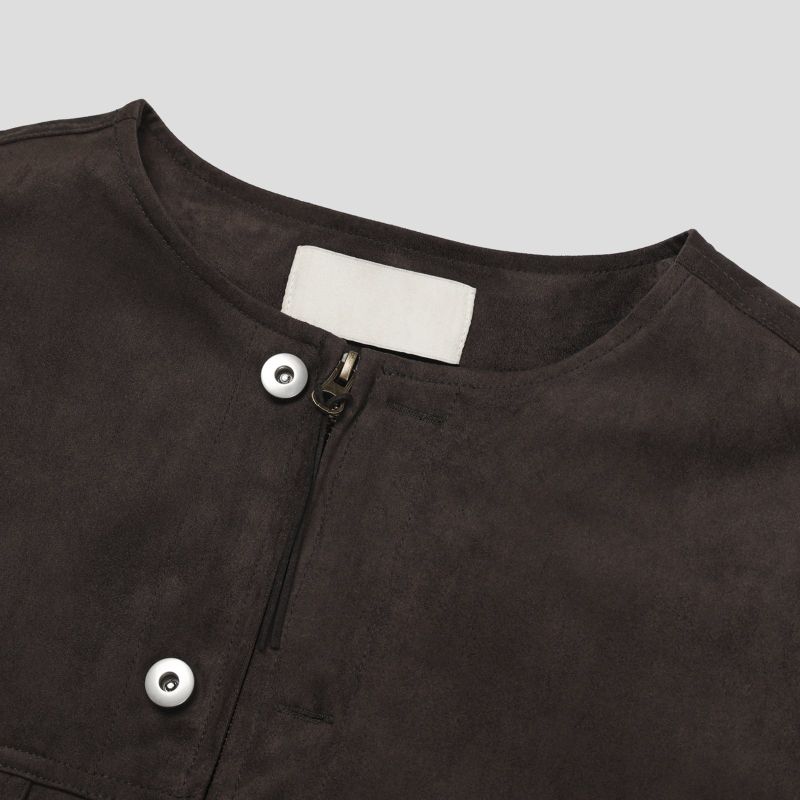 Node Collar Suede Jacket
