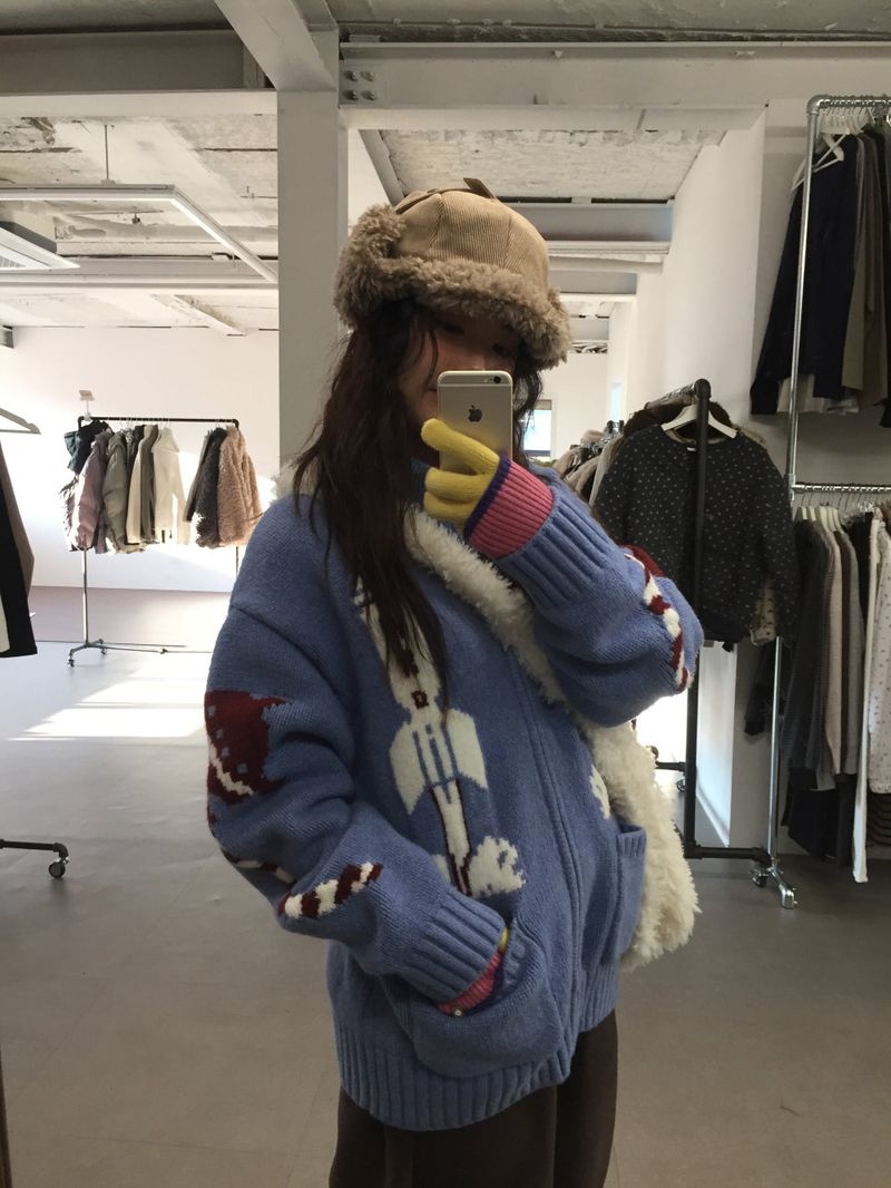 Hubble High Neck Knit Zip-Up (2 Colors)