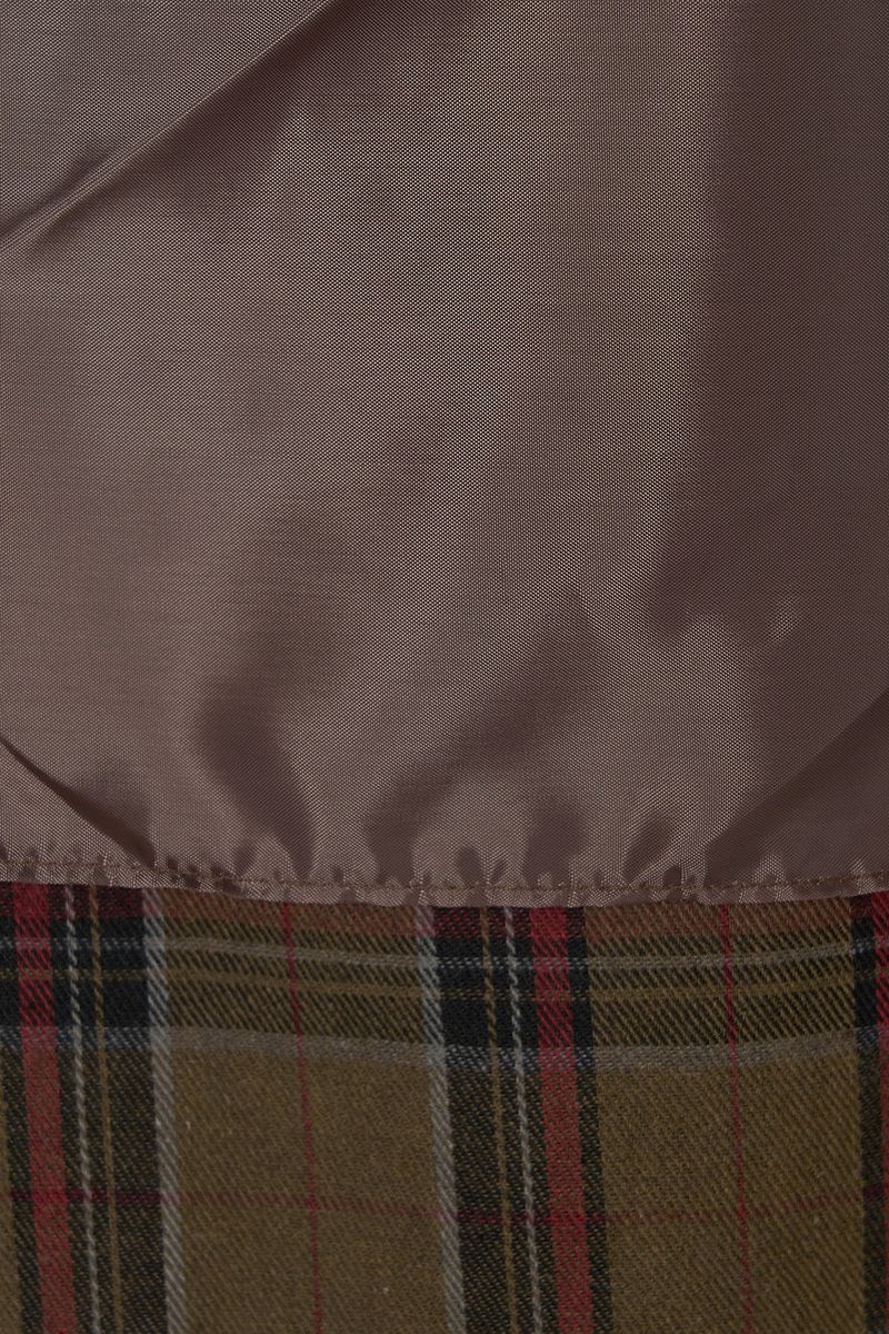 Falling long skirt_check brown
