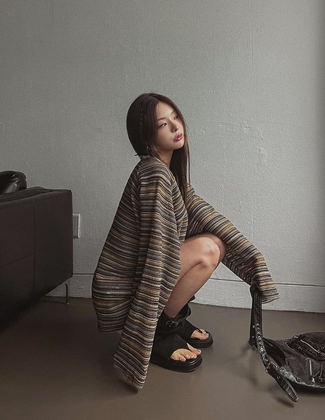 Bohemian see-through knitwear