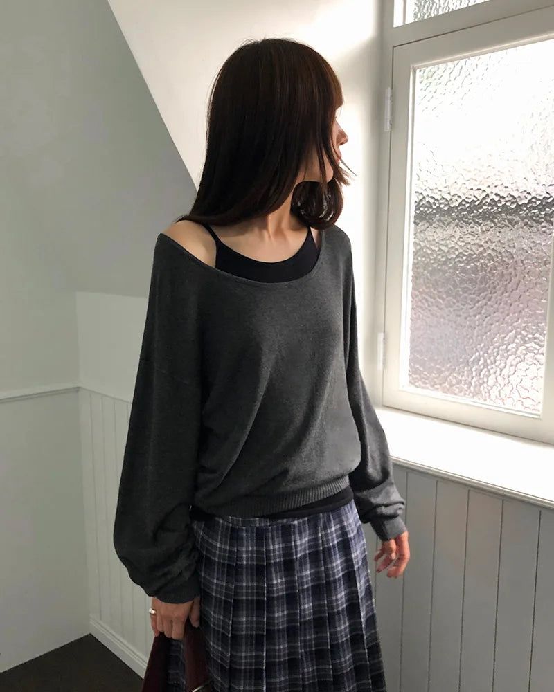 [ORIGINAL] Selly Deep U-Neck Sleeveless Set