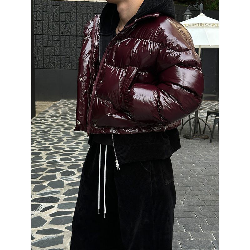  [F/W] Volume crop glossy padding(3color)