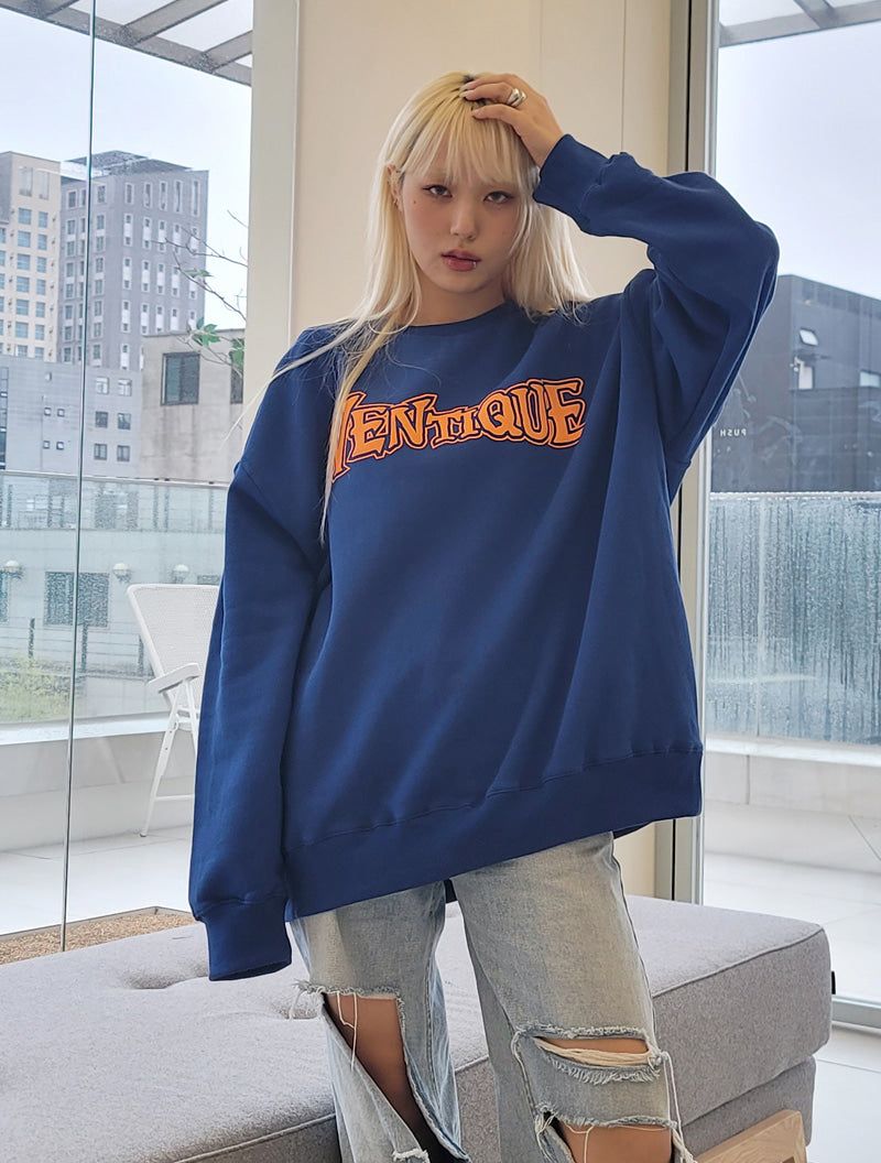 VENTIQUE Cursive fleece hood 5color