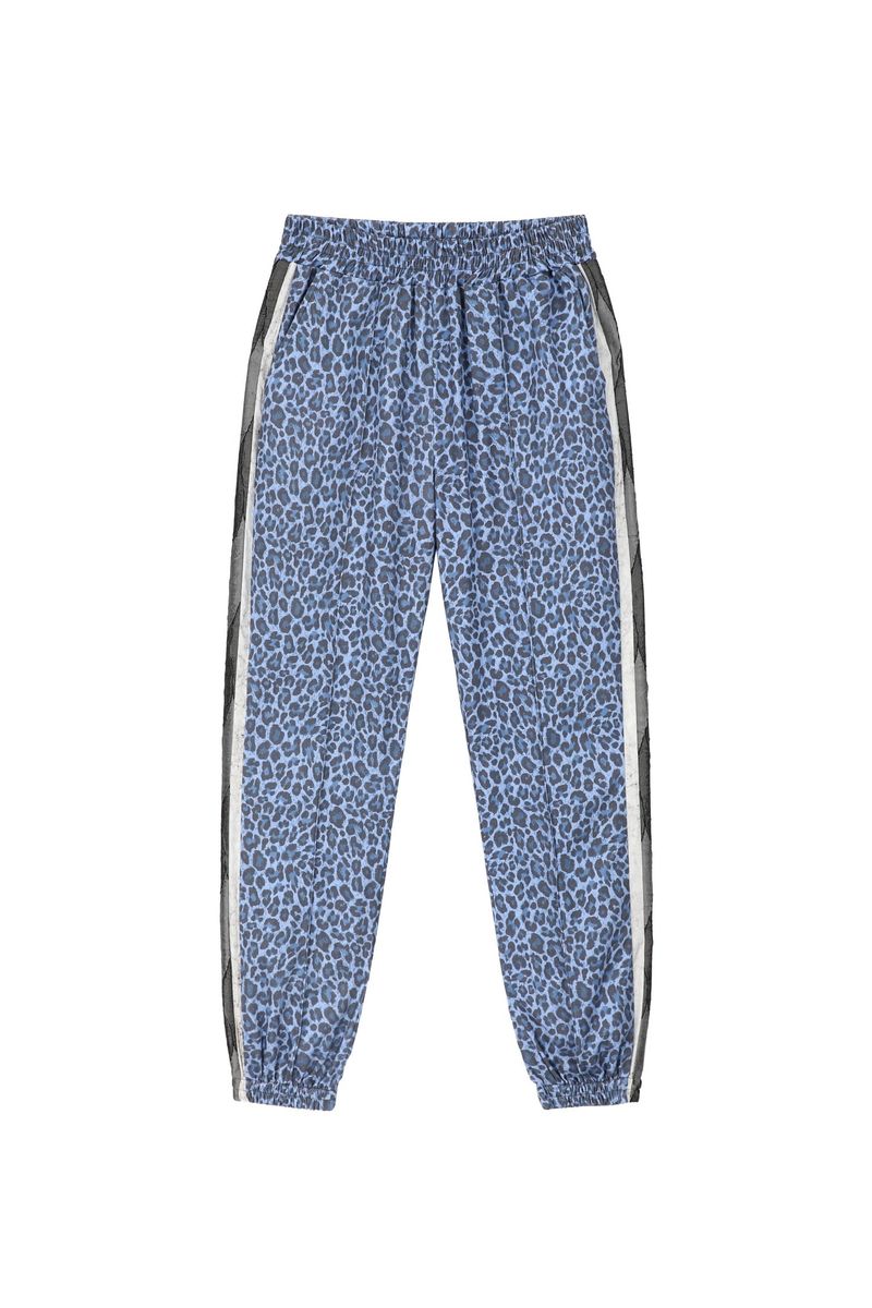 0 3 blue leopard jogger pants