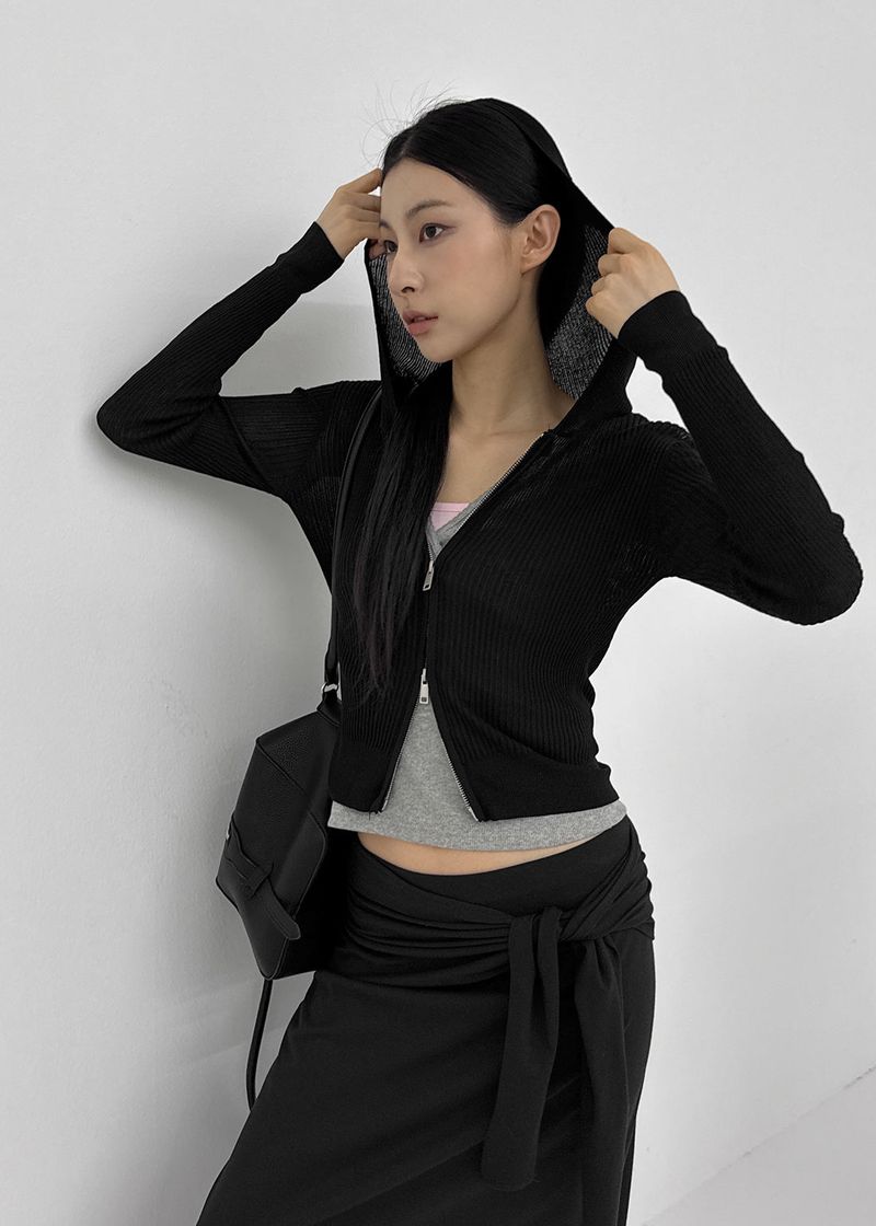 [MADE] Riev Ribbed Knit Zip-Up