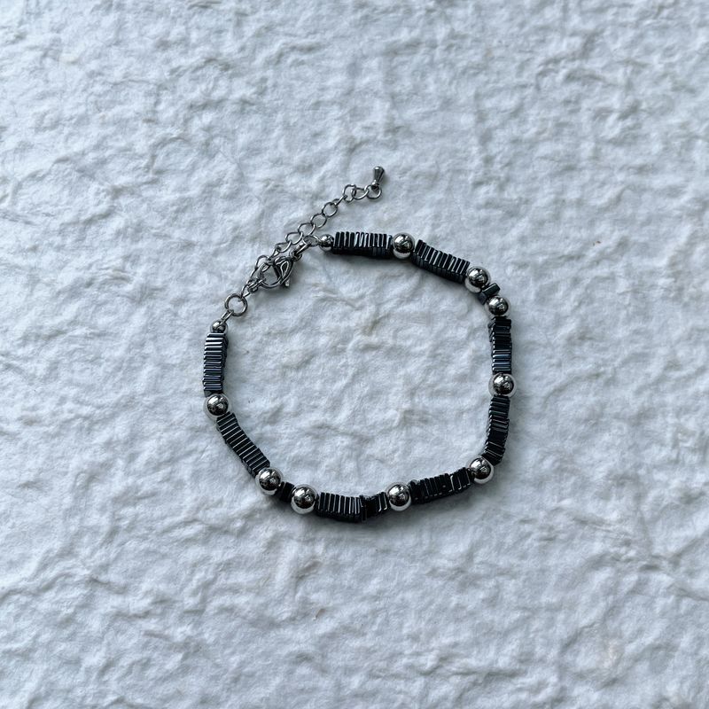 Obsidian Block Bracelet